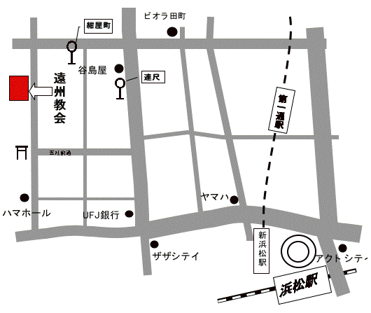 遠州教会の地図